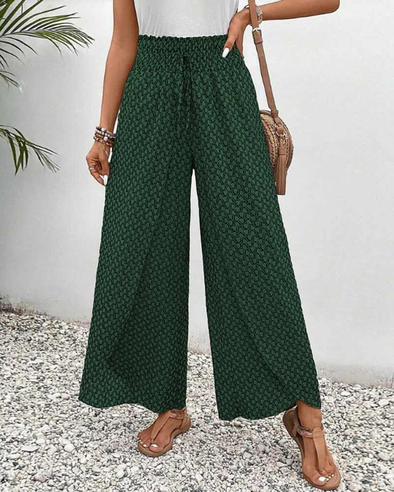 Damesbroek Geometrisch Print Hoge Taille 8