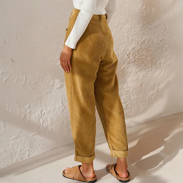 Damesbroek Hoge Taille Met Elastische Band Casual Stijlvol 1
