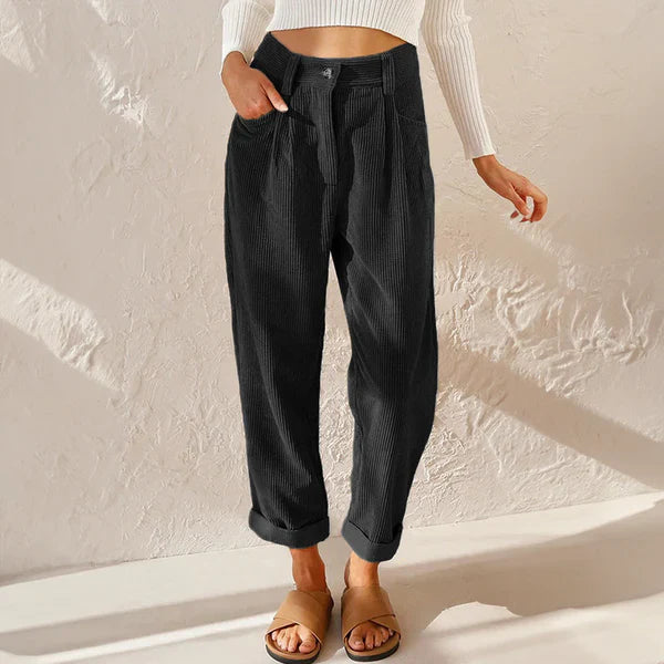 Damesbroek Hoge Taille Met Elastische Band Casual Stijlvol 6