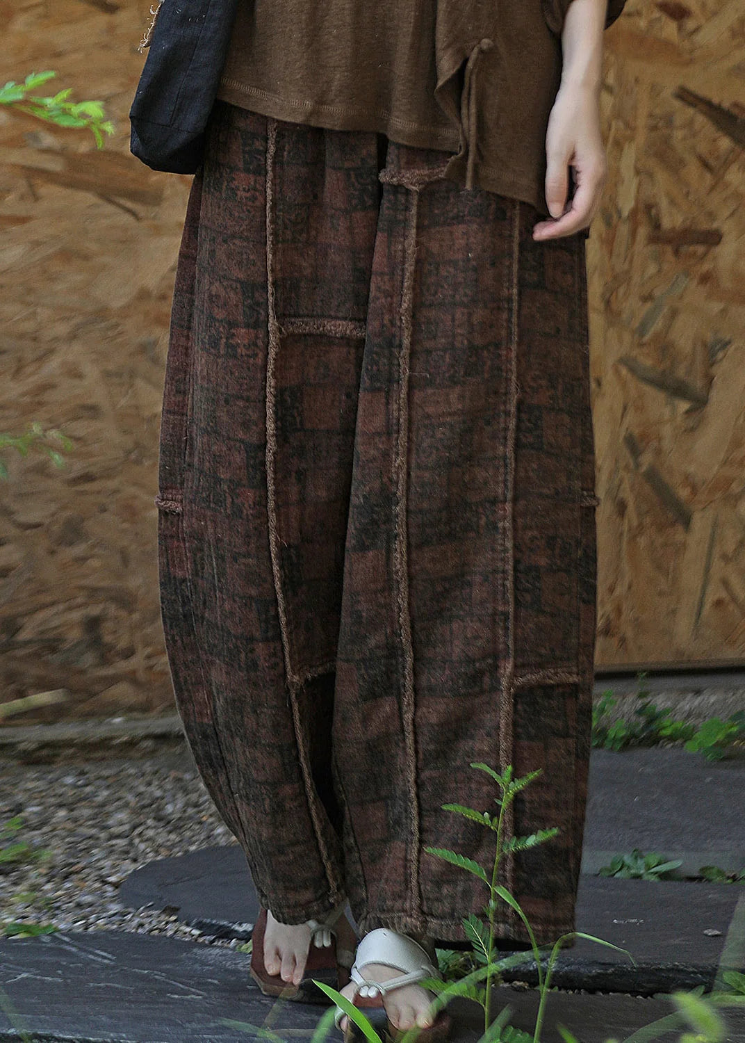 Damesbroek Wijde Pijpen Elastische Taille 1