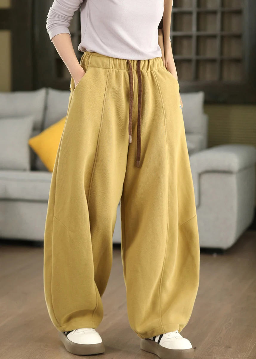Damesbroek met elastische taille en zakken casual herfststijl 1