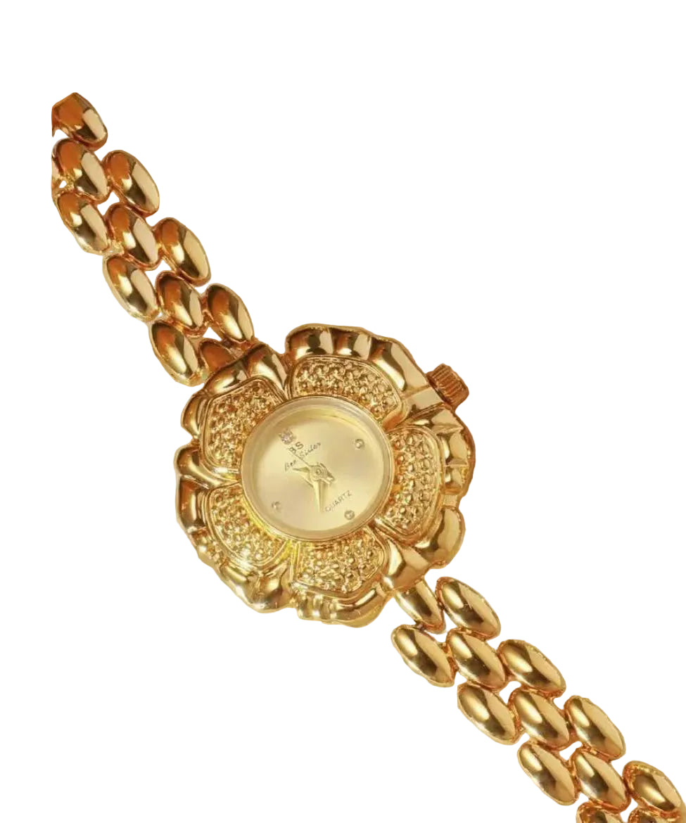 Dameshorloge met metalen ketting en uniek ontwerp 0
