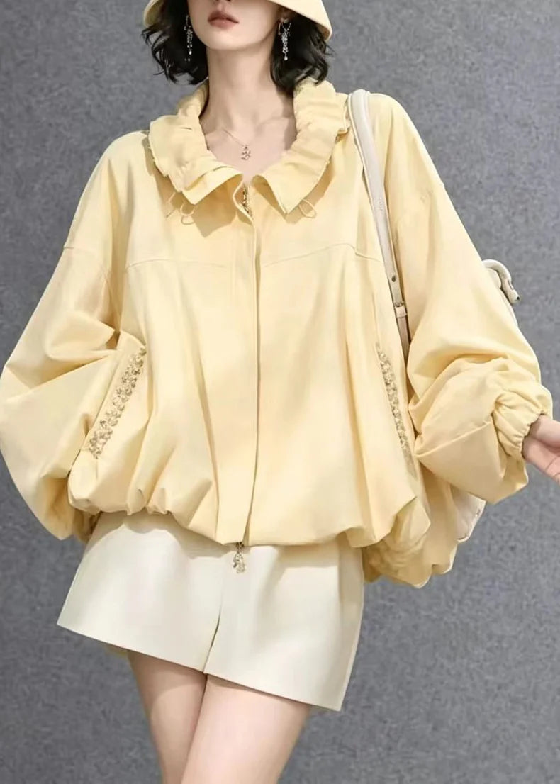 Damesjas Casual met Ruches en Ritssluiting 4