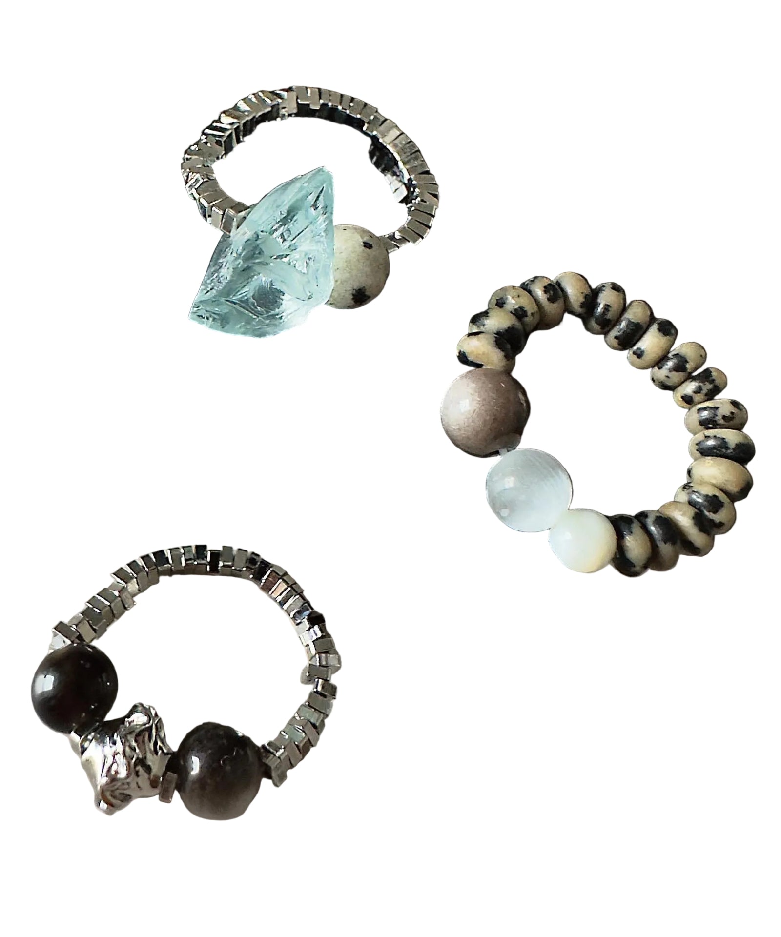 Damesring met Kristal en Steen Design 0