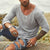 Variant image for Heren Longsleeve Shirt Casual Katoen Roze en Grijs-4