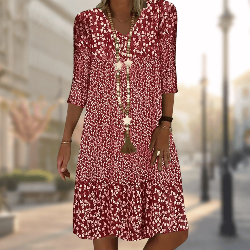 Variant image for Dames A-lijn Jurk Elegante Katoenmix voor Feestelijke Kleding en Zomer Kleding-6