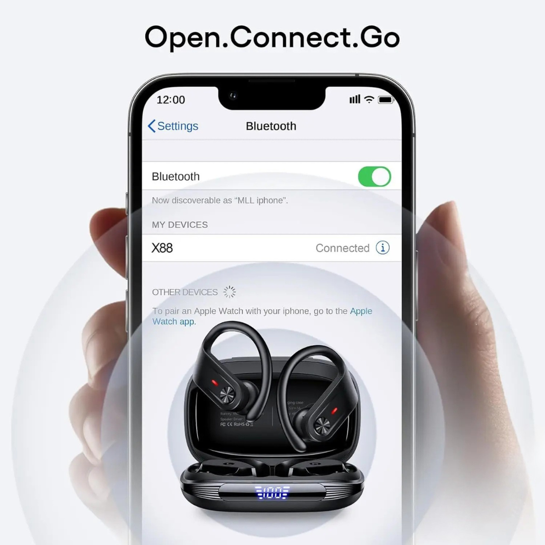 Draadloze Oordopjes Bluetooth Sport Waterdicht Ergonomisch Met Lange Speeltijd