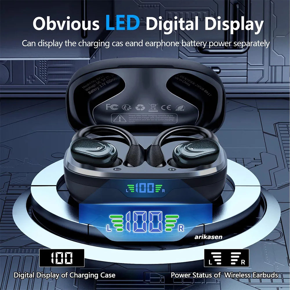 Draadloze Oordopjes Sport Bluetooth 5.3 met Ruisonderdrukking en Waterdicht Ontwerp 1