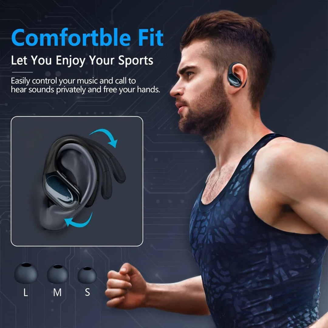 Draadloze Oordopjes Sport Bluetooth 5.3 met Ruisonderdrukking en Waterdicht Ontwerp