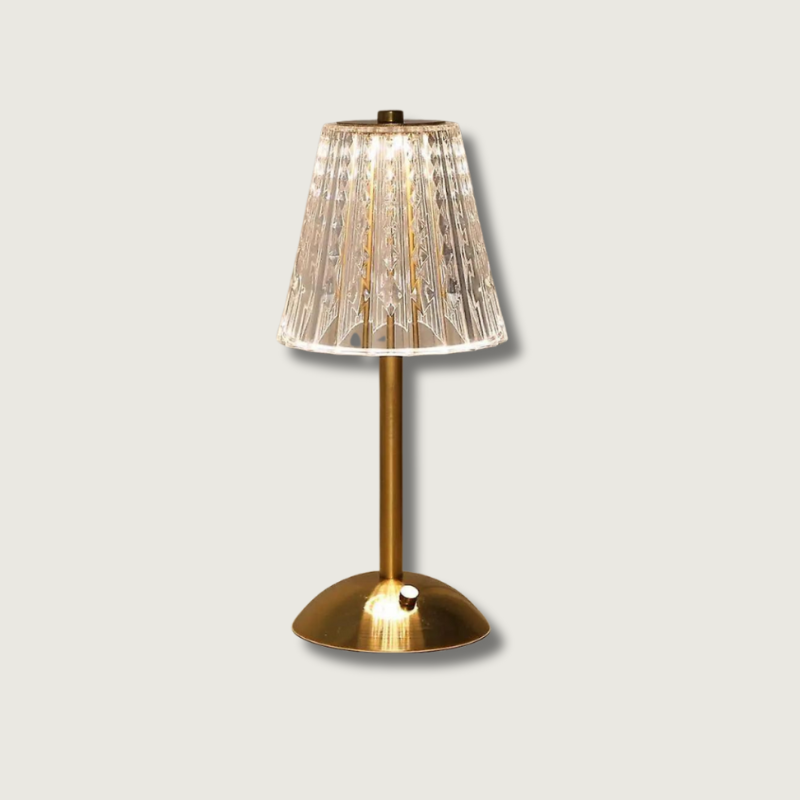 Draadloze Tafellamp Vintage Stijl met Kristallen Kap en Verstelbare Kleurtemperatuur 1