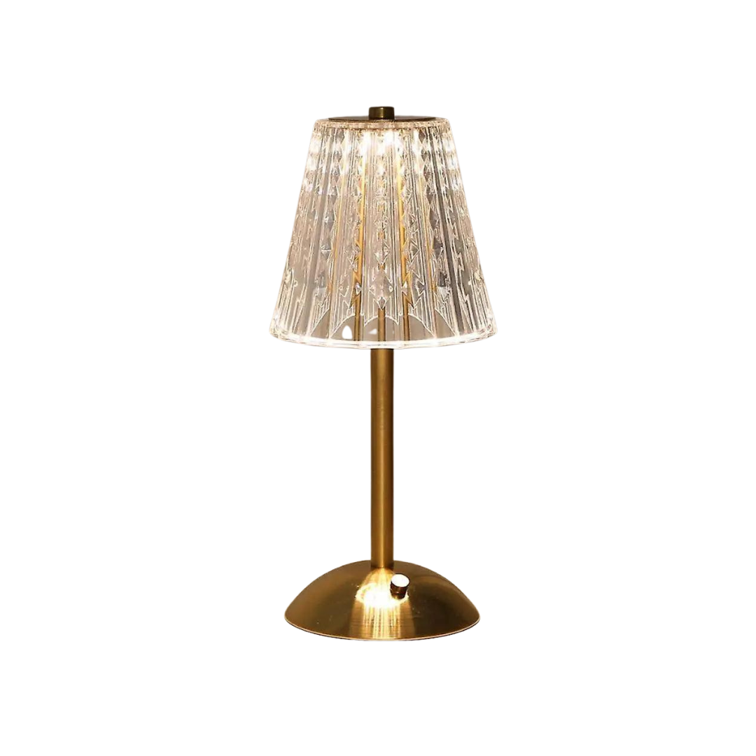 Draadloze Tafellamp Vintage Stijl met Kristallen Kap en Verstelbare Kleurtemperatuur 2