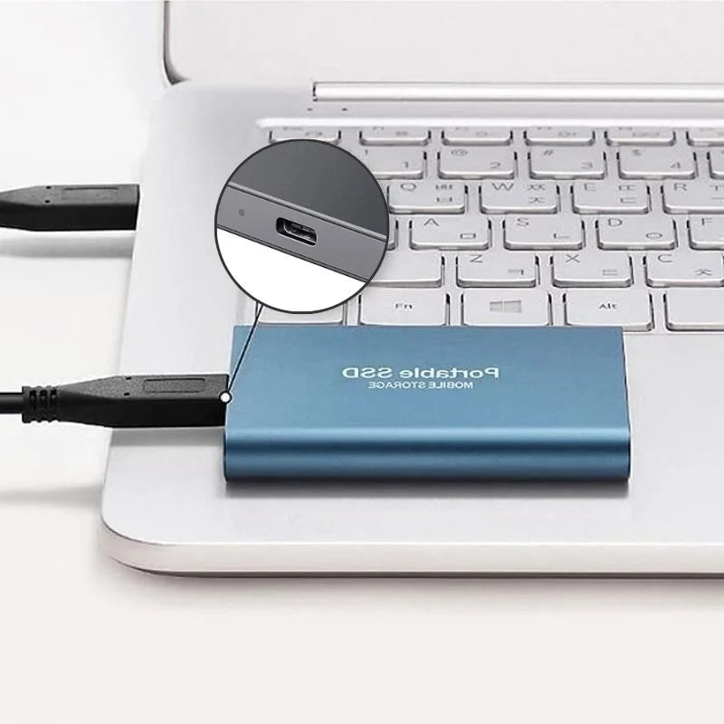 Draagbare externe SSD van aluminium, 1TB-30TB, schokbestendig en waterafstotend. 6