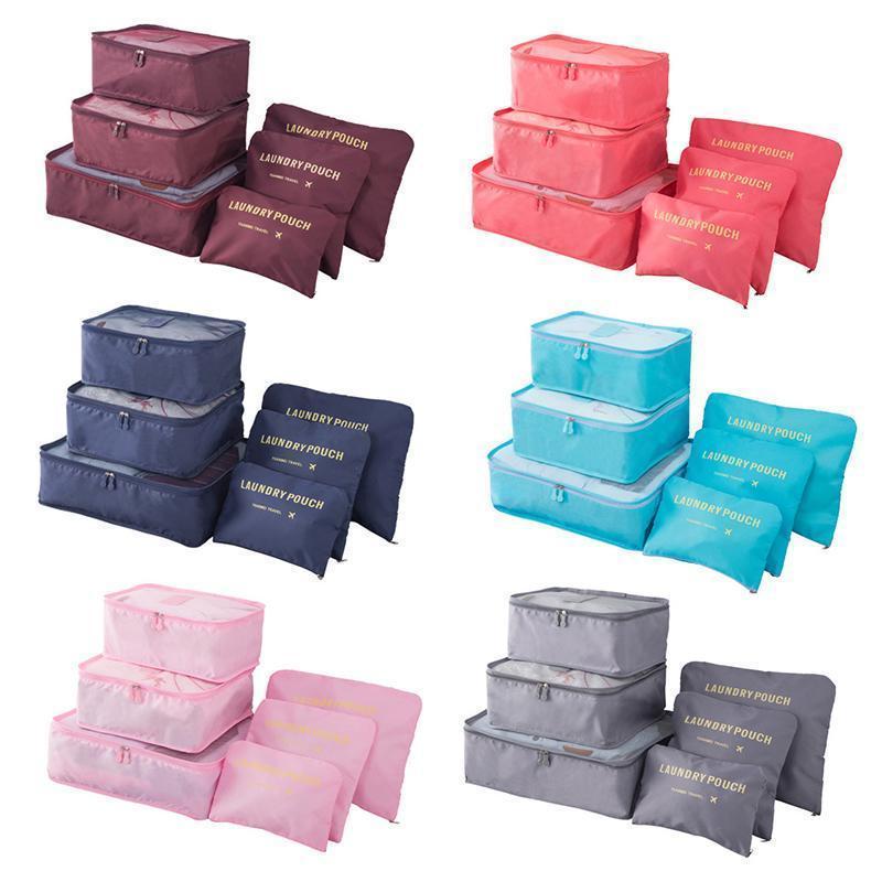 Variant image for Dames Reis Packwürfel Set Blauw Multifunctioneel Waterdicht Polyester-1