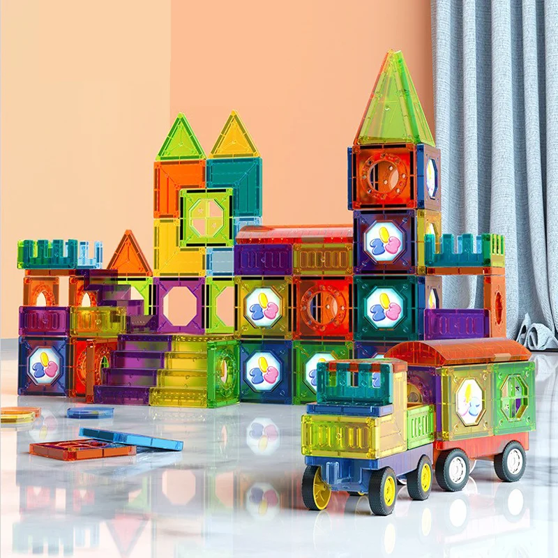 Educatieve Magnetische Bouwblokkenset voor Kinderen met LED-verlichting 1