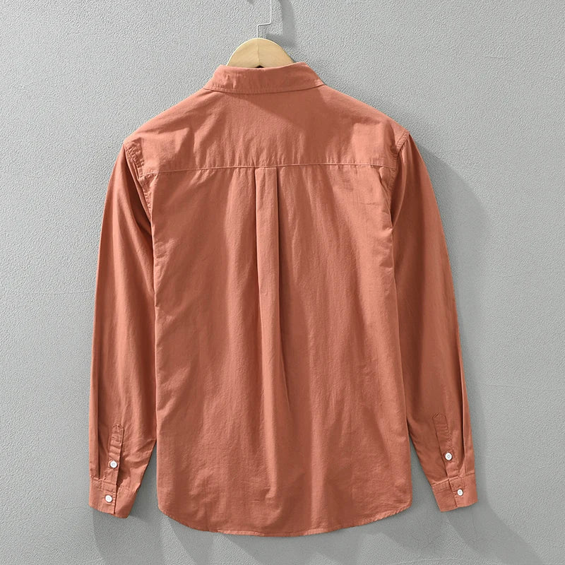 Heren Overhemd Casual 100% Katoen met Borstzak 3