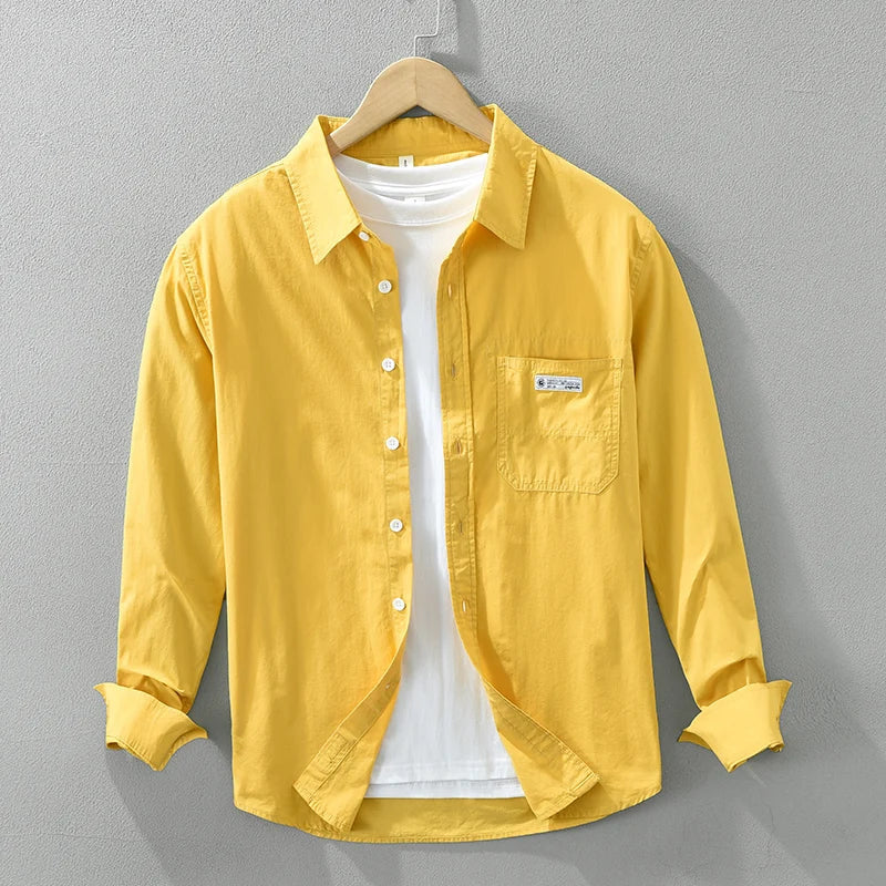 Variant image for Heren Overhemd Casual 100% Katoen met Borstzak-12