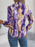 Dames Shirt Marmeren Ontwerp Casual Katoen-6