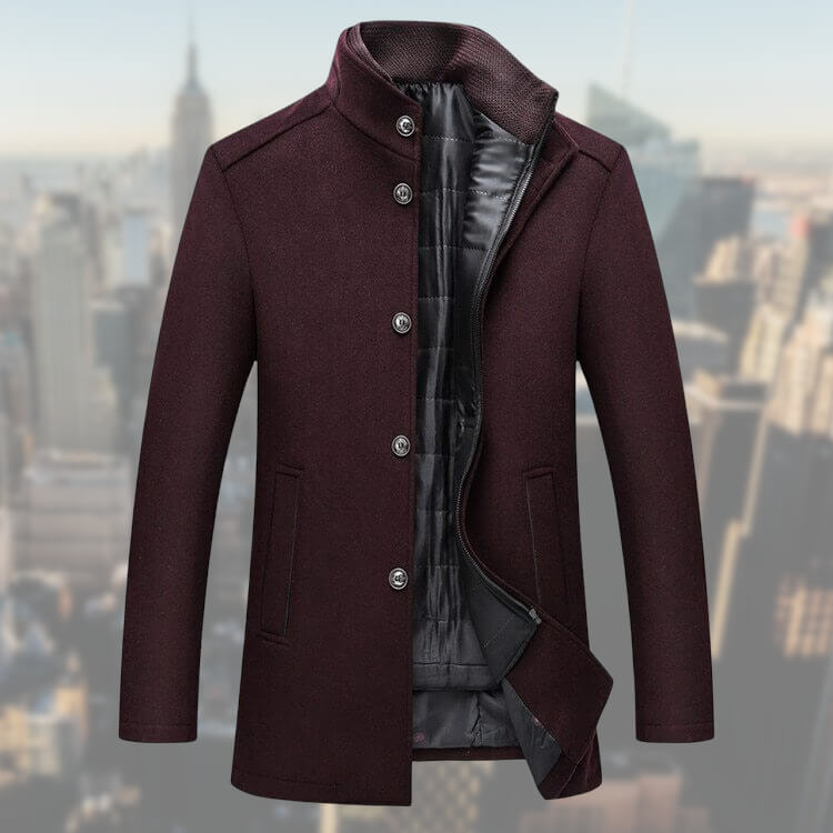 Variant image for Heren Winterjas Met Vest Elegante Lange Snit Hoogwaardige Stof-19