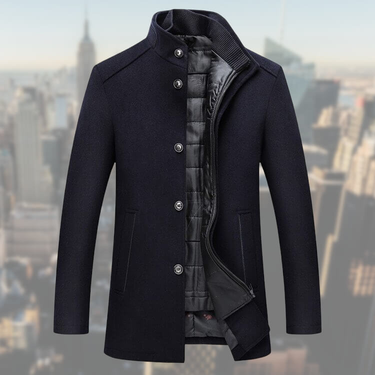 Variant image for Heren Winterjas Met Vest Elegante Lange Snit Hoogwaardige Stof-13