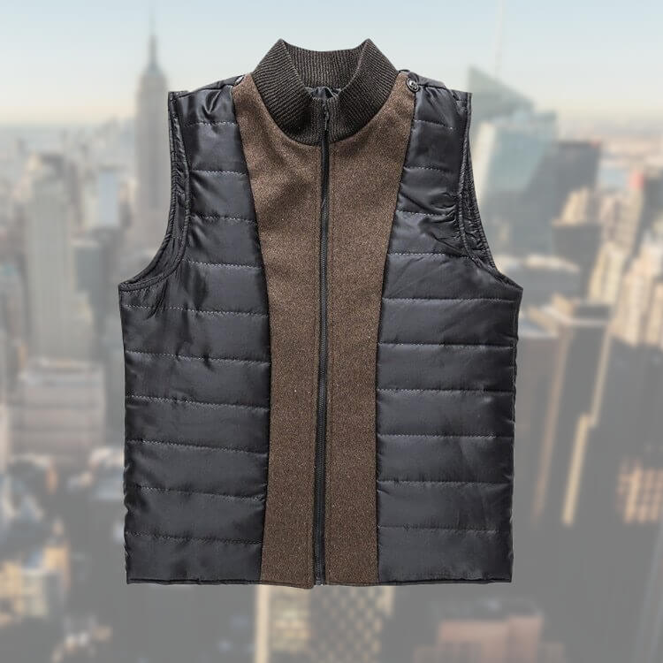 Heren Winterjas Met Vest Elegante Lange Snit Hoogwaardige Stof-5