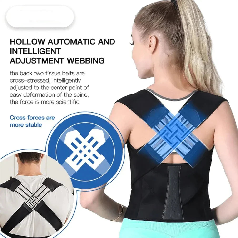 Heren Houdingcorrector Zwart Ademend Elegant Verstelbaar-3