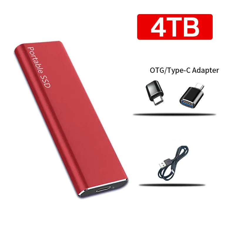 Externe Harde Schijf 4TB USB-C Draagbare Gegevensopslag