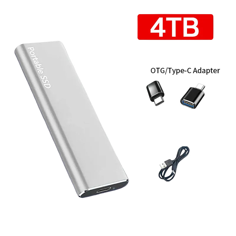 Externe Harde Schijf 4TB USB-C Draagbare Gegevensopslag