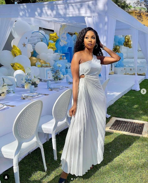 Feestelijke Kleding Dames Elegante Jurk Luxe Stoffen Mix 5