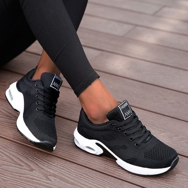 Variant image for Dames Sneakers Zwart Comfortabel Rubber Orthopedisch-9