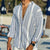 Heren Shirt Gestreept Ademend Linnen-1