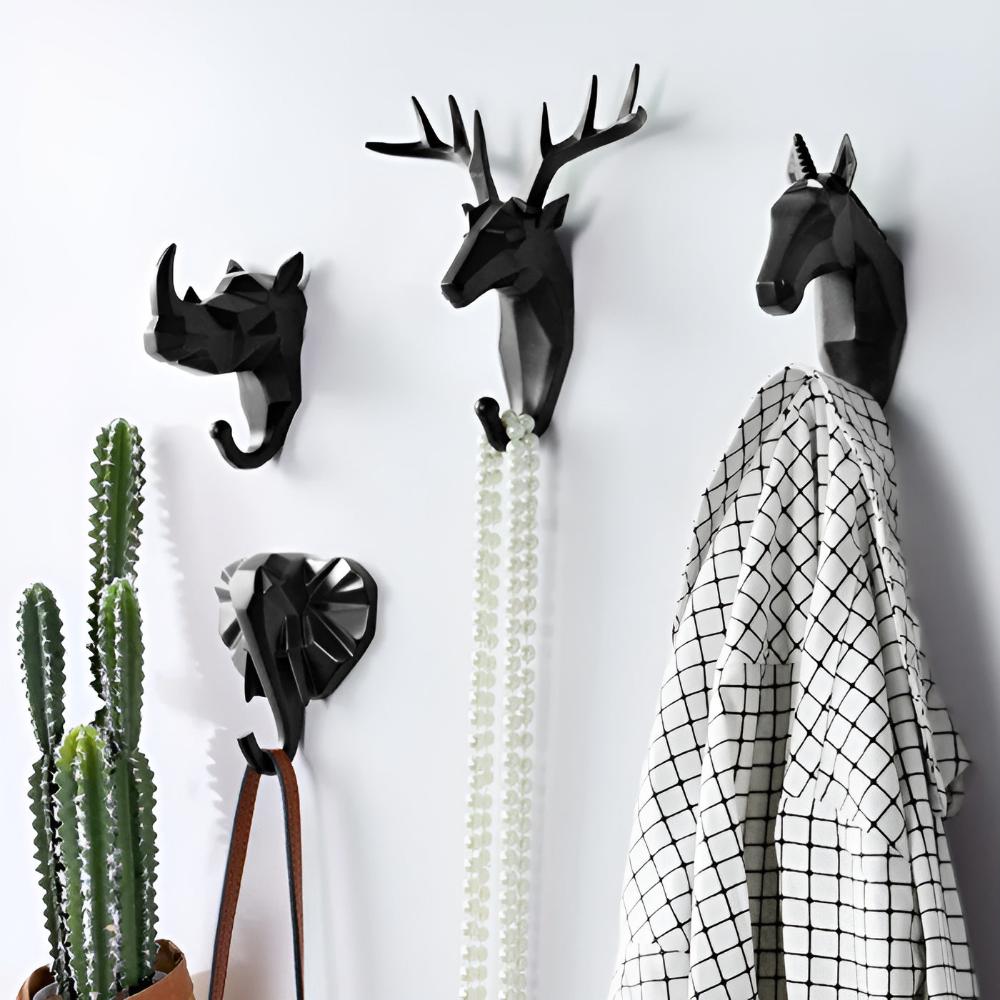 Geometrische Dierenkop Muurhaak Modern Design 1