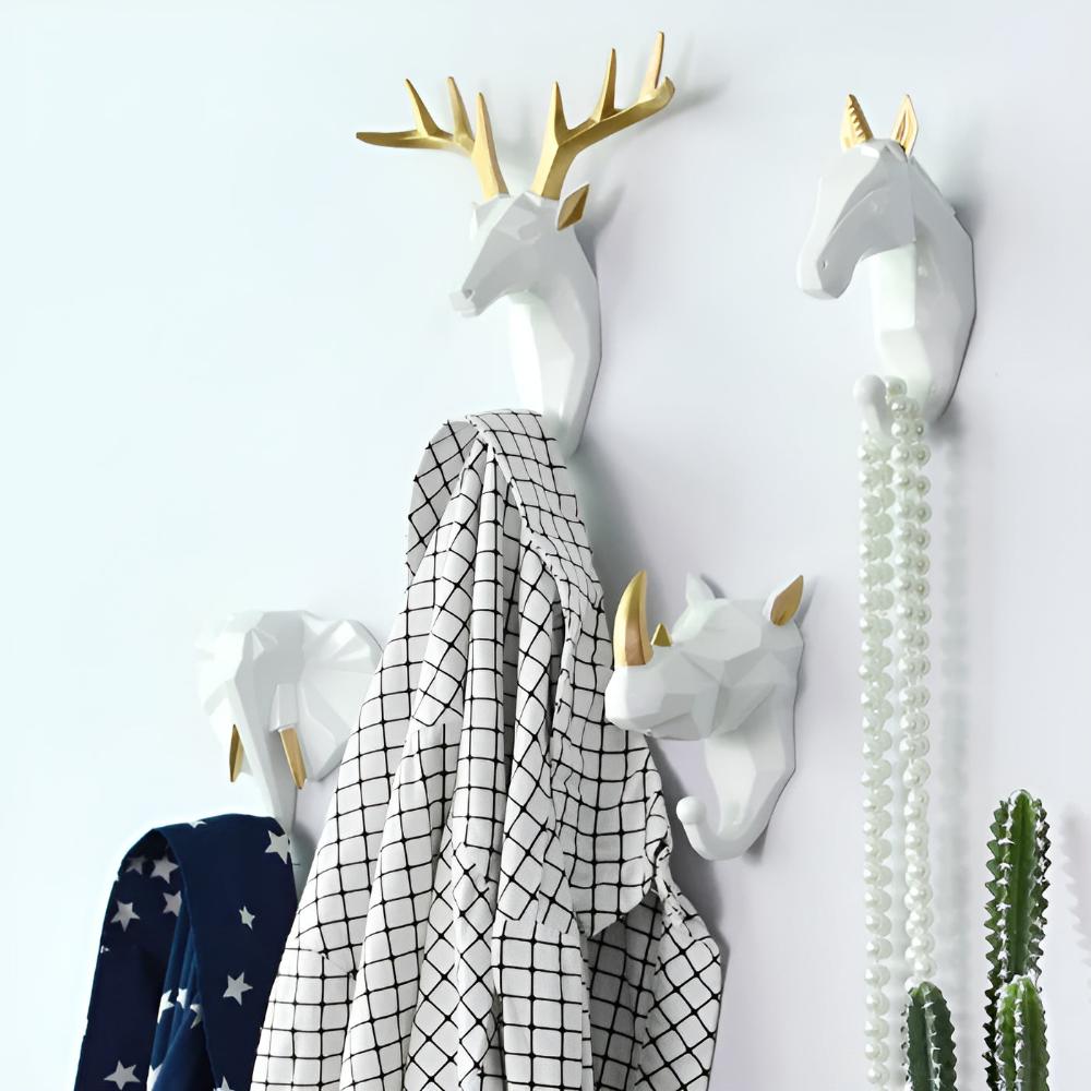 Geometrische Dierenkop Muurhaak Modern Design 2