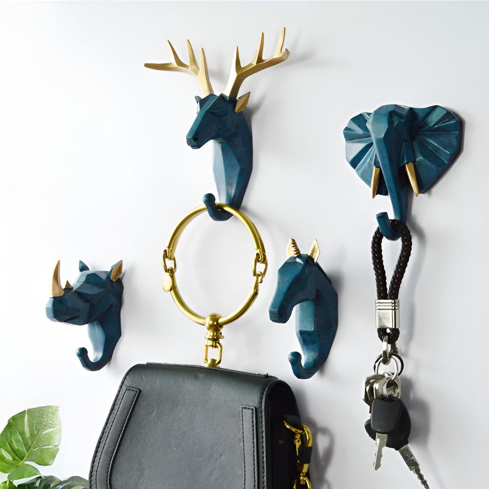 Geometrische Dierenkop Muurhaak Modern Design 3