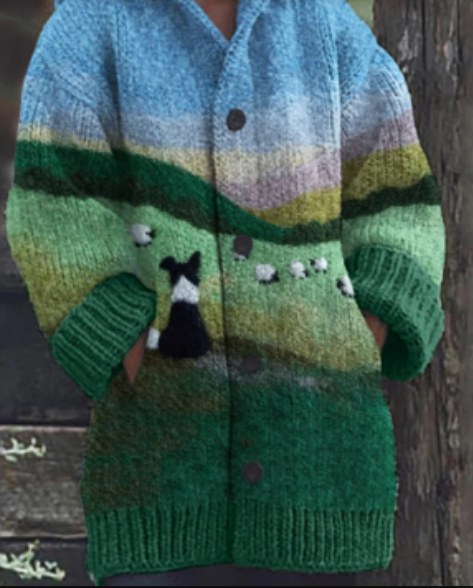 Variant image for Dames Vest Met Unieke Kip- en Kuikenafbeeldingen Zacht Materiaal-1