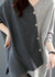 Grijze Asymmetrische Gebreide Shirt voor Dames 3