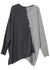 Grijze Asymmetrische Gebreide Shirt voor Dames 4