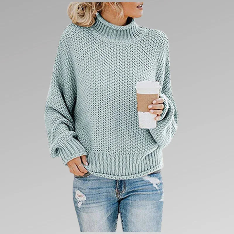 Groene Damestrui Hoge Hals Voor Casual en Chic Stijl 5