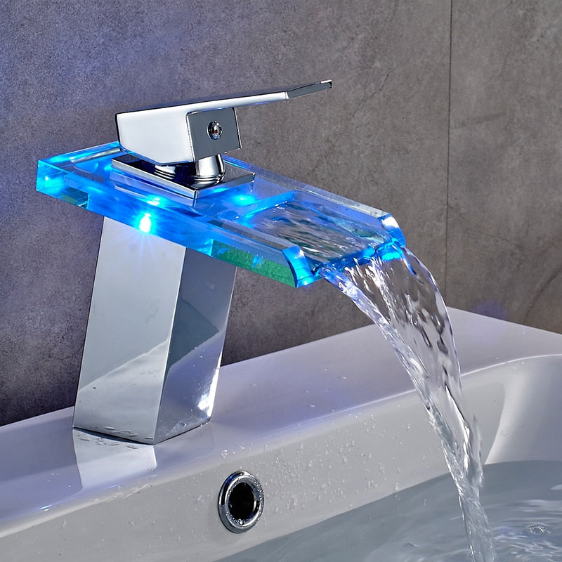Waterval LED Wastafelkraan