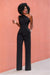 Dames Jumpsuit One-Shoulder Feestelijk Polyester Katoen-5