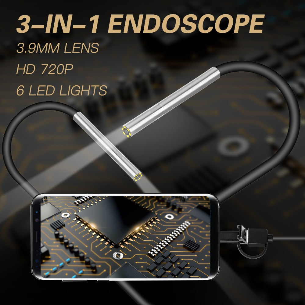 Endoscoop Camera Compact Draagbaar Voor Smartphone Hoogwaardige Kunststof-2