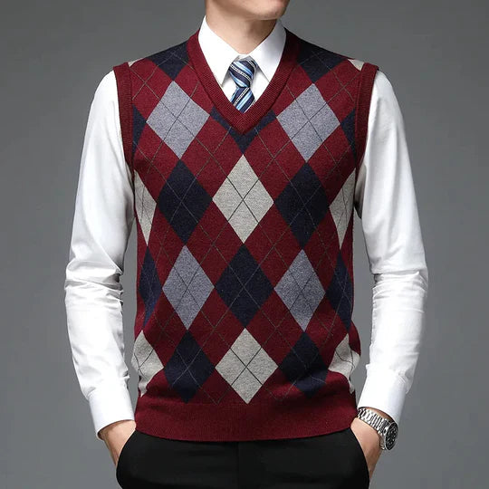 Variant image for Heren Vesttrui Casual Ademend Katoenmix-13