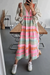Dames Lange Zomerjurk Kleurrijk Ademend Stof Elegante Stijl-1