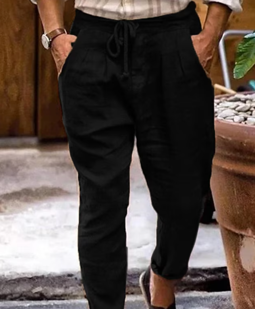 Variant image for Heren Linnen Broek Ademend Comfortabele Pantalon voor Zomerstijl-20