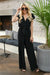 Dames Jumpsuit Luchtige Stijl Met Wijde Pijpen Van Zacht Materiaal-1