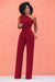 Dames Jumpsuit One-Shoulder Feestelijk Polyester Katoen-1