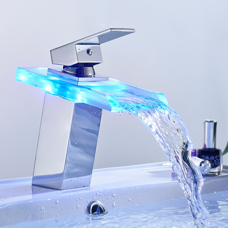 Waterval LED Wastafelkraan