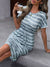 Variant image for Dames Casual Jurk Korte Mouwen Verstelbare Snoertrein Katoen-1