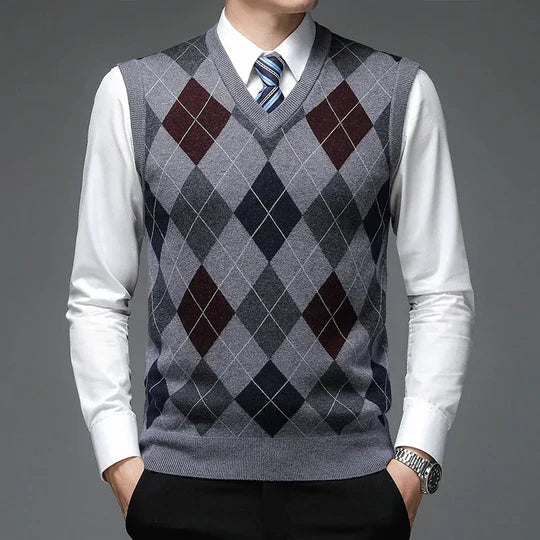 Variant image for Heren Vesttrui Casual Ademend Katoenmix-12