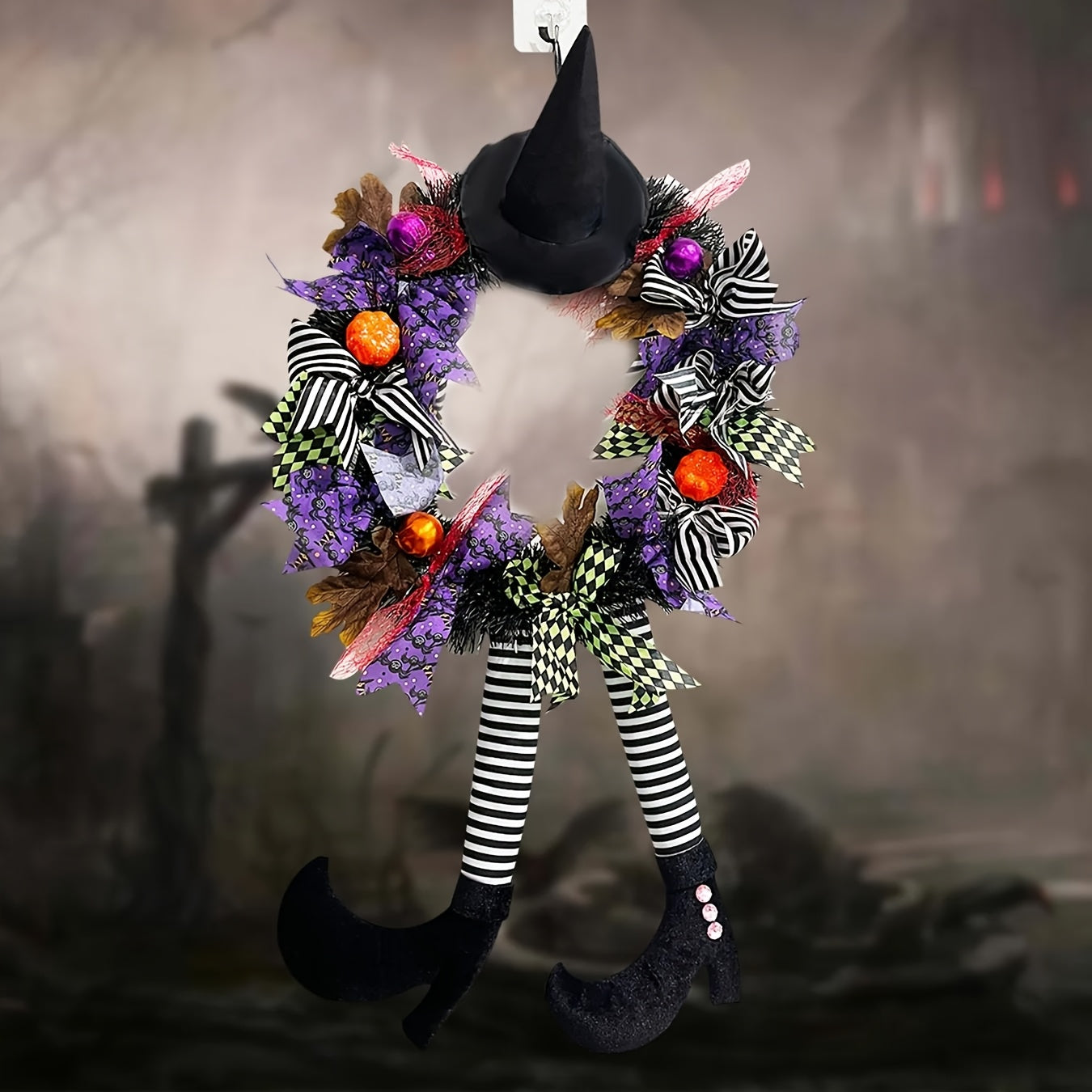 Heksenpoten Deurkrans voor Halloween Decoratie 6