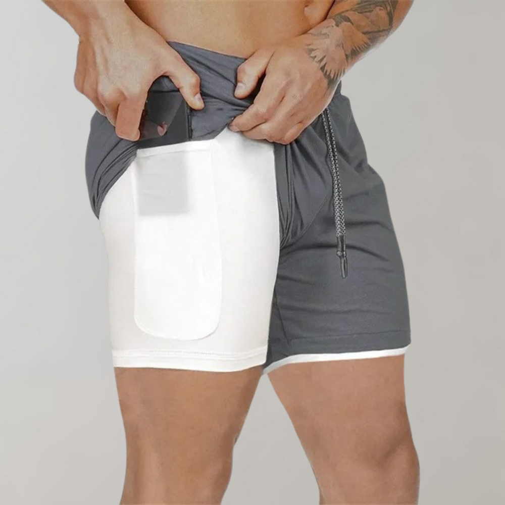 Heren 2-in-1 Fitnessshort Casual 3